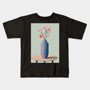 Fancy Flowers Vase Kids T-Shirt